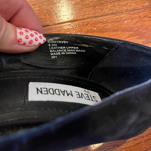 Steve Madden Black Suede Heels - Picture 4 of 5